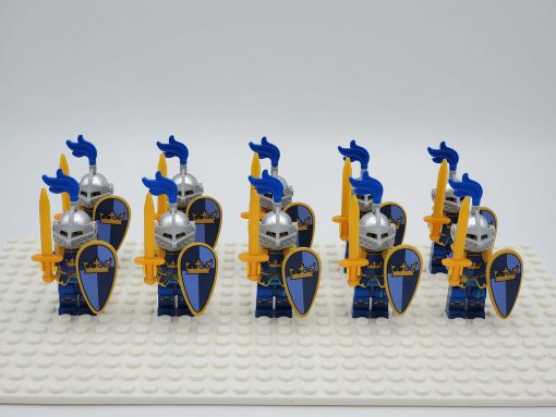 Blue Crown Knights Style 1 Minifigures Set of 10pcs