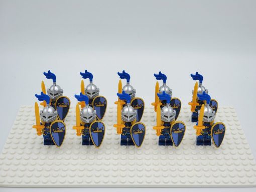 Blue Crown Knights Style 1 Minifigures Set of 10pcs - Image 2