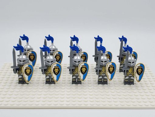 Blue Lion Knights Style 1 Minifigures Set of 10pcs