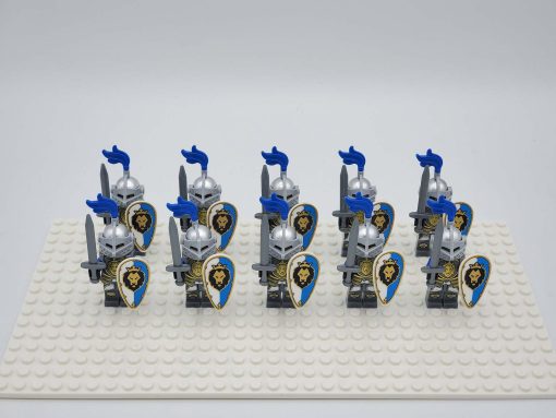 Blue Lion Knights Style 1 Minifigures Set of 10pcs - Image 2