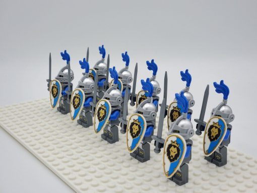 Blue Lion Knights Style 1 Minifigures Set of 10pcs - Image 4