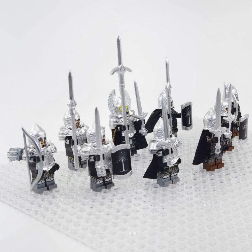 Lord the Gondor Military Fountain Guard Minifigure Set 9pcs - Image 2