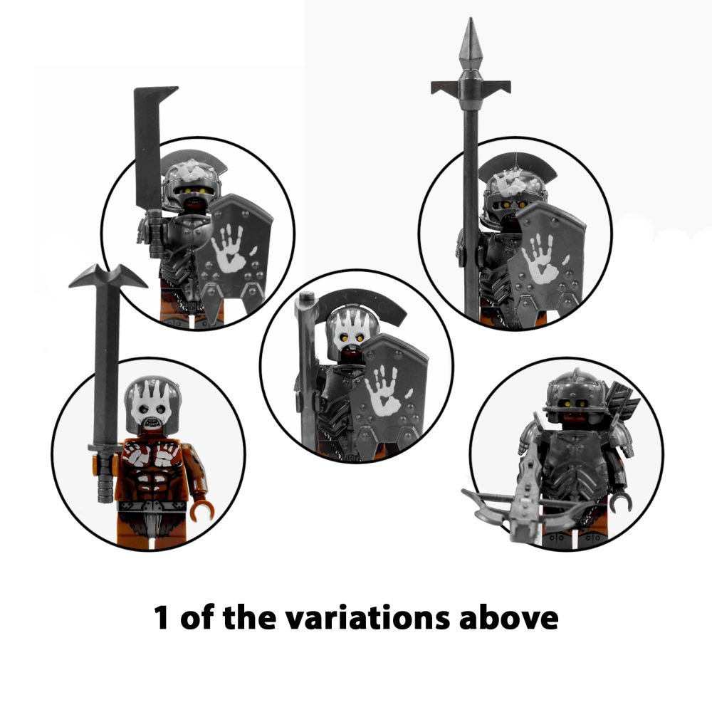 Lord the Rings Uruk-Hai Saruman Battle Helms Deep Minifigure Set 75pcs - Image 7