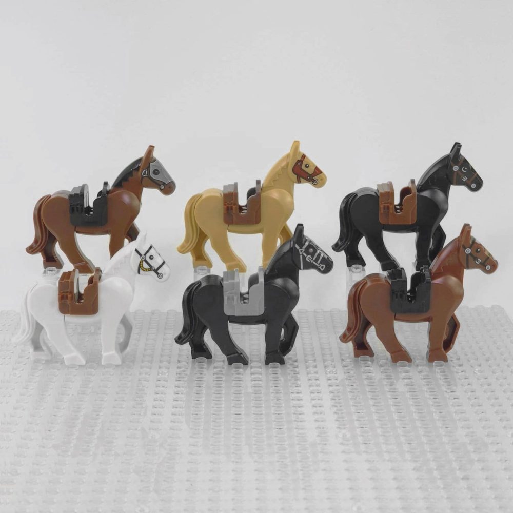 Medieval Knights Horses and Mounts Minifigures for Medieval Soldiers and Lord the Rings Soldiers.