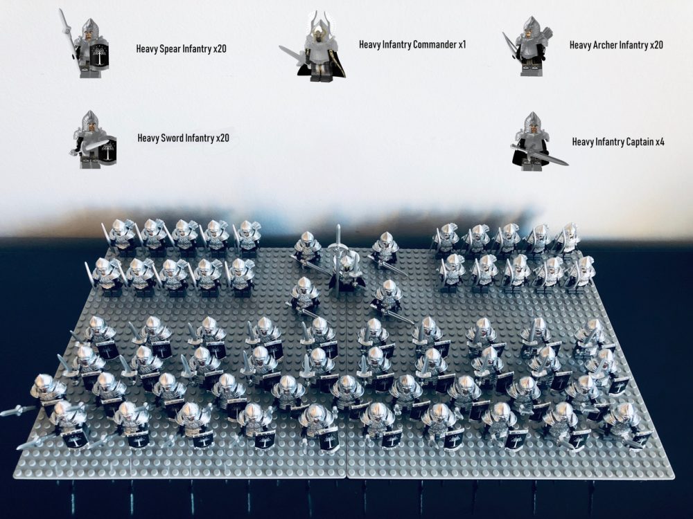 Lord the Rings Gondor Minas Tirith Minifigure Set 65pcs