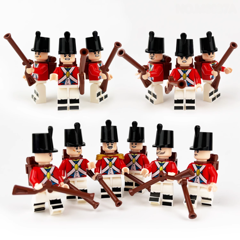 Napoleonic British Red Coats Minifigure Set of 12pcs - Image 2