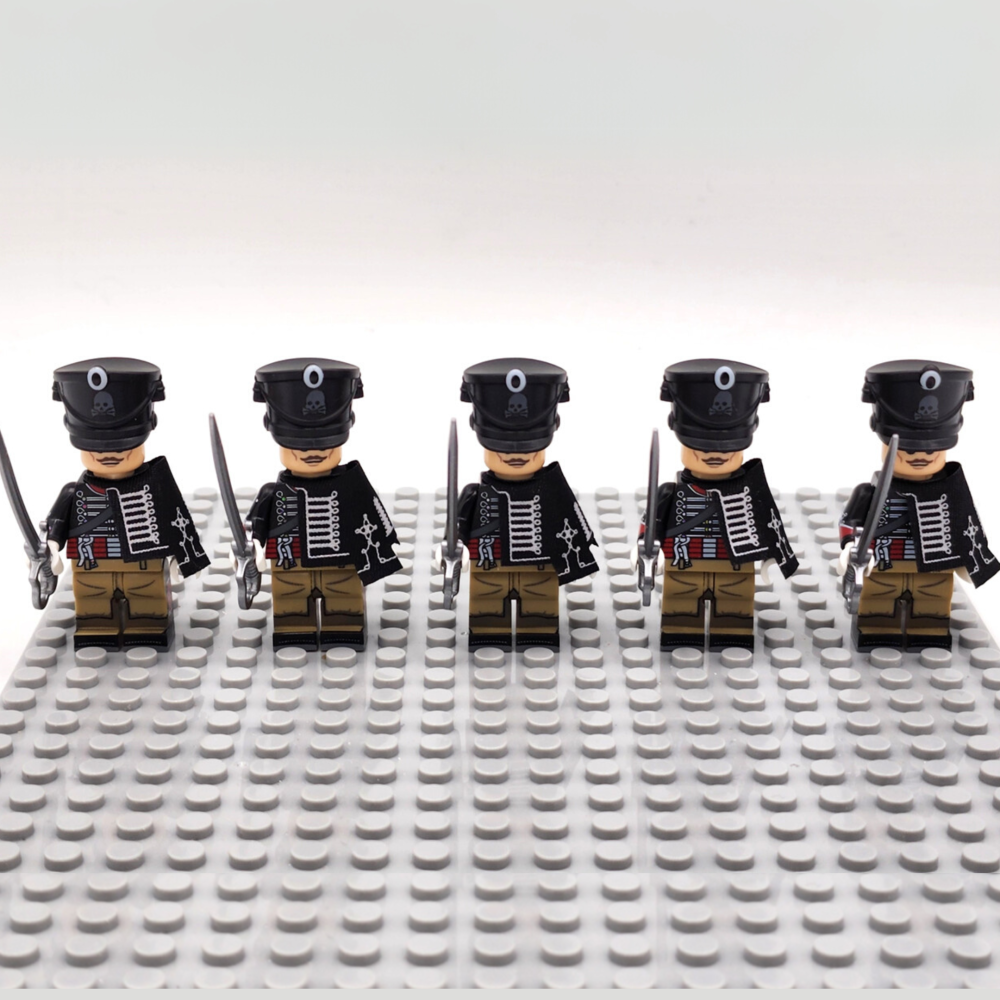 Napoleonic Wars Prussian Skeleton Hussars Minifigure Set of 5pcs