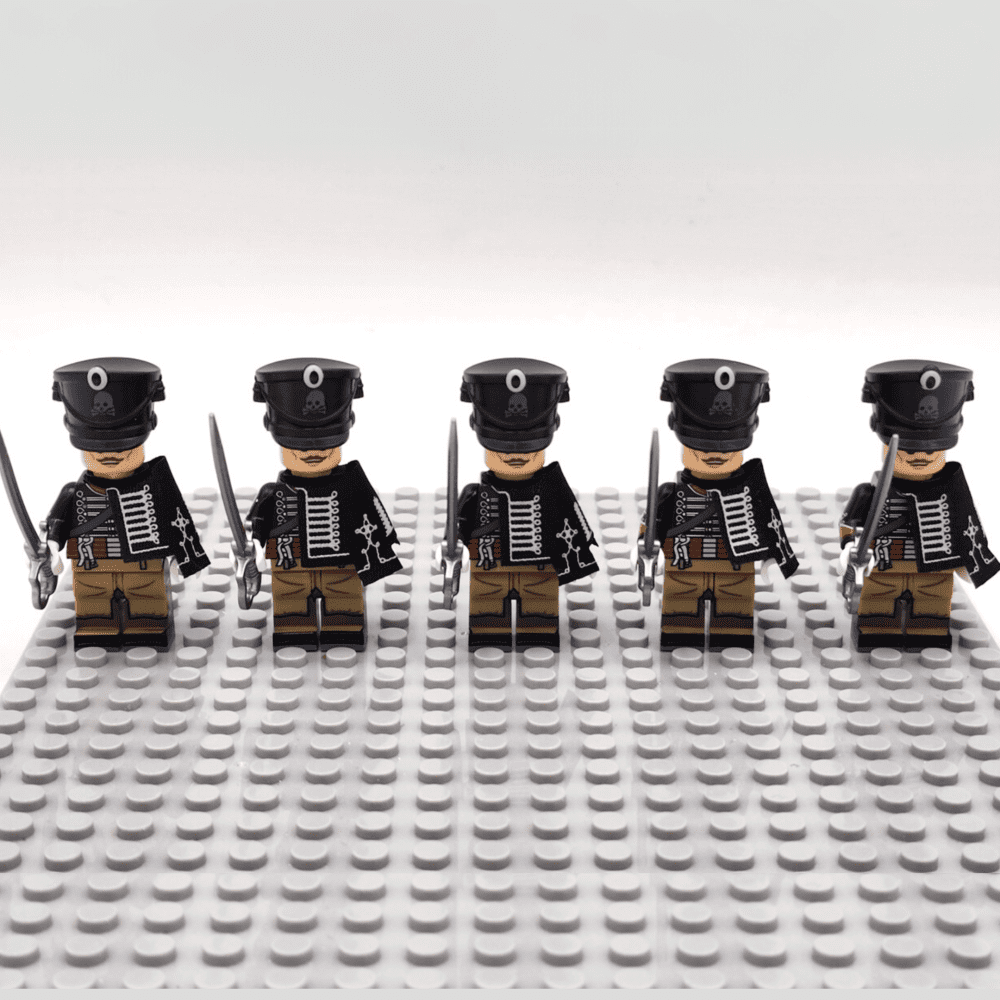 Napoleonic Wars Prussian Skeleton Hussars Minifigure Set of 5pcs