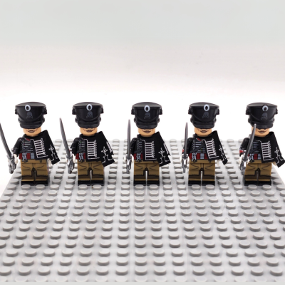 Napoleonic Wars Prussian Skeleton Hussars Minifigure Set of 5pcs