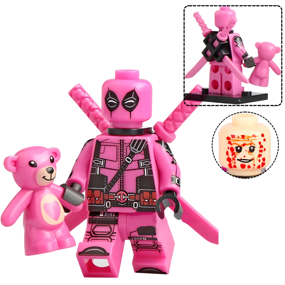 Pink Dead Pool Minifigure - Image 2