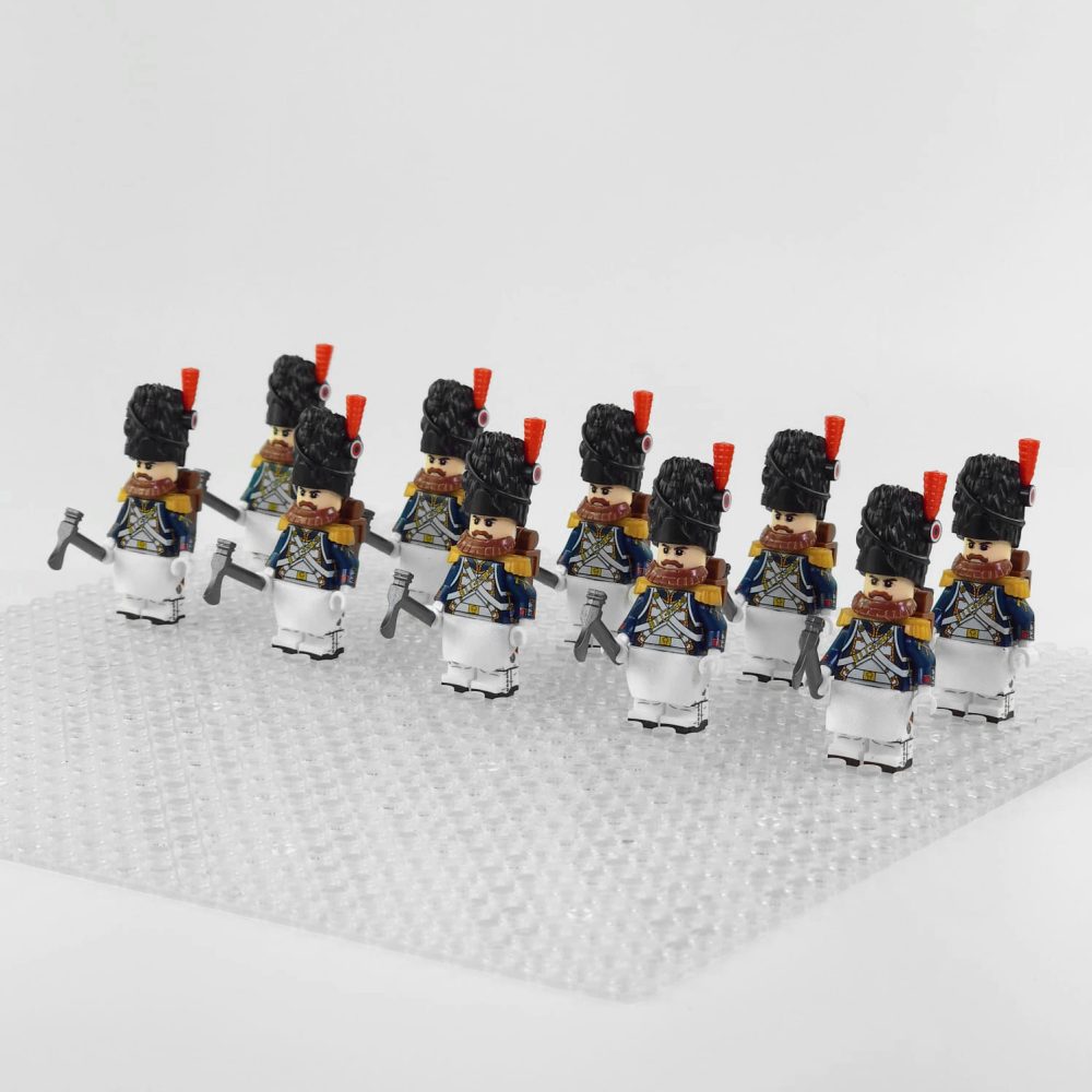 napoleonic-wars-french-sappers-minifigure-set-of-10pcs-with-battle-axes-accessories