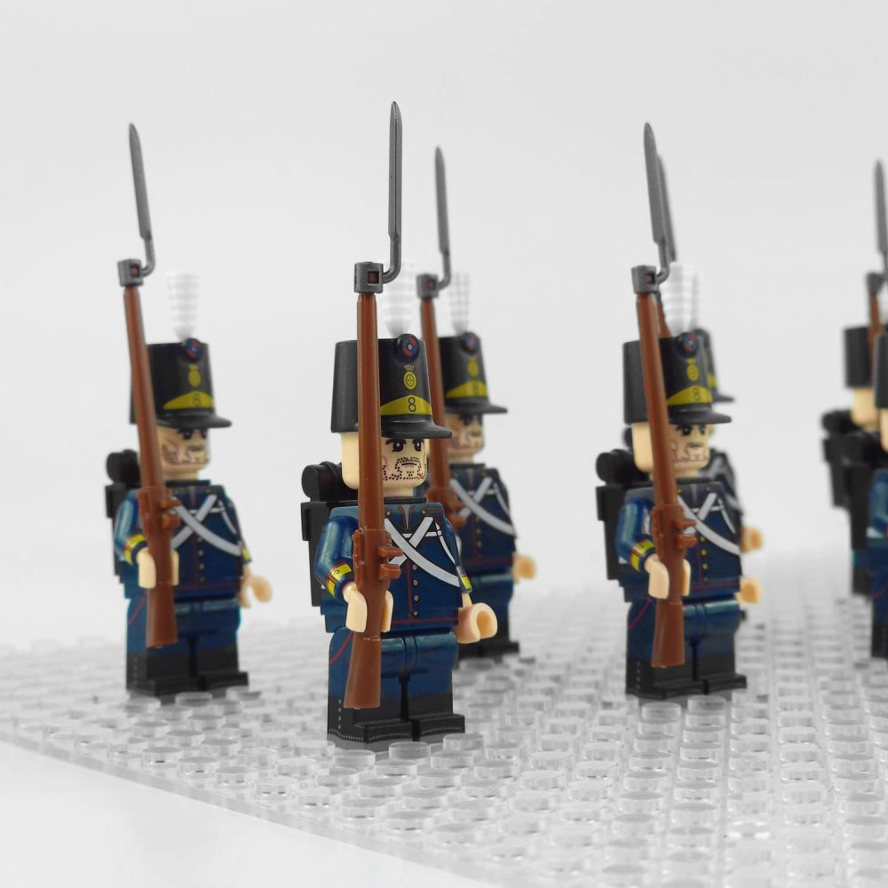 napoleonic-wars-portuguese-line-infantry-minifigure-set-of-10pcs-with-rifles-bayonets