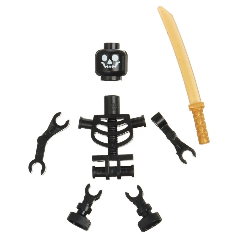 Skeleton Soldiers With Swords Minifigure Set 12pcs (Black) - Image 3