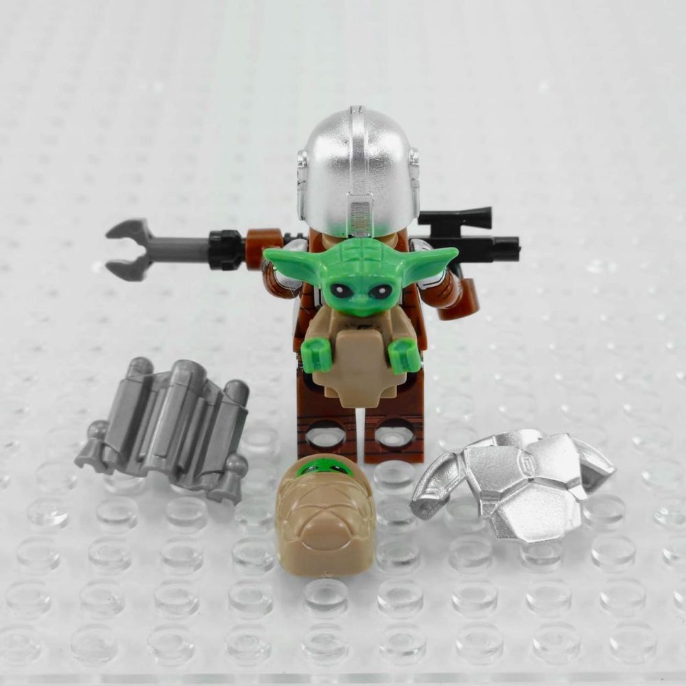 star-wars-mandalorian-with-beskar-armour-and-baby-grogu-minifigure-set