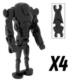 4pcs Black