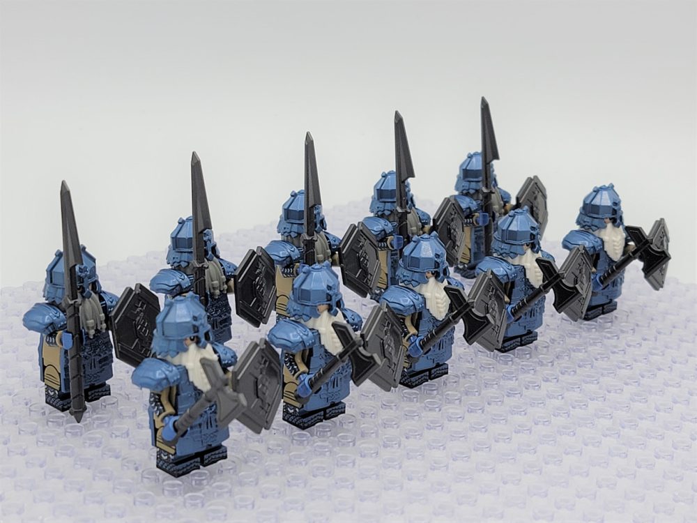 Lord the Rings Erebor Dwarves Cobalt Armour Minifigure Set 10pcs - Image 2