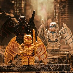 Batman Hellbat Heavy Armour Silver Black Gold Minifigure Set 3pcs