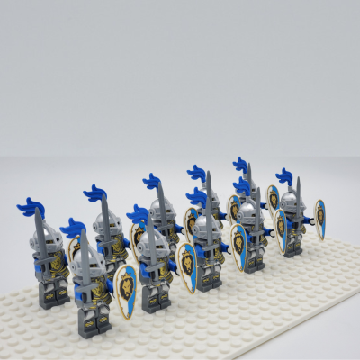 blue-lion-knights-style-1-minifigures-set-of-10pcs