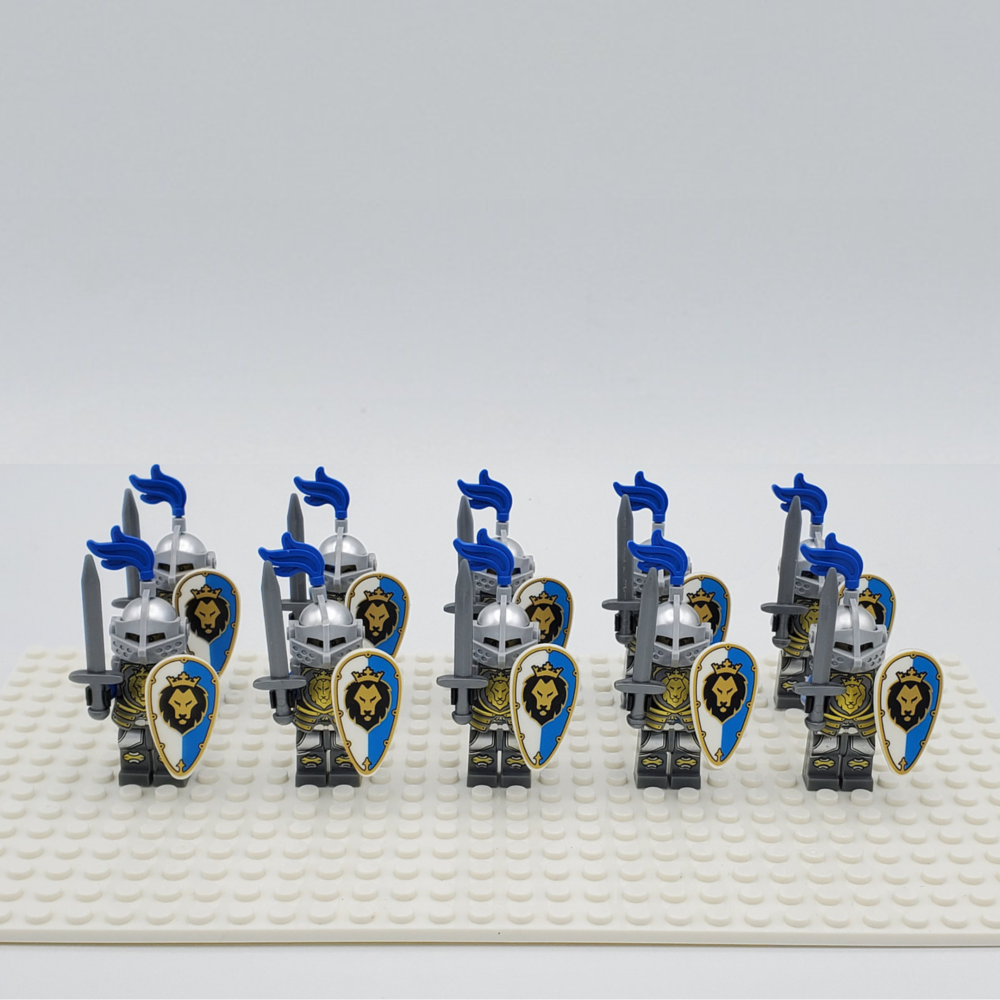 blue-lion-knights-style-1-minifigures-set-of-10pcs