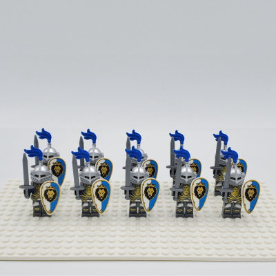 blue-lion-knights-style-1-minifigures-set-of-10pcs