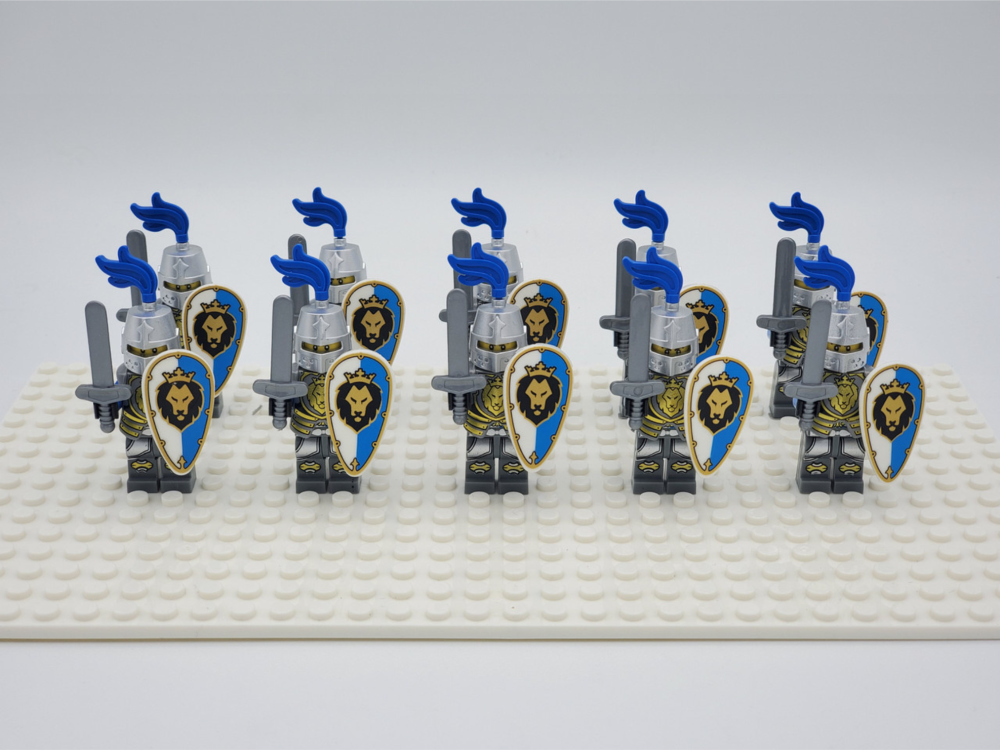 blue-lion-knights-style-2-minifigures-set-of-10pcs