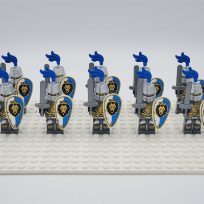 blue-lion-knights-style-2-minifigures-set-of-10pcs