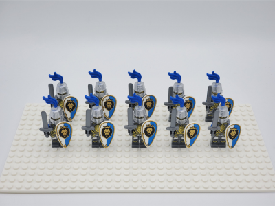 blue-lion-knights-style-2-minifigures-set-of-10pcs