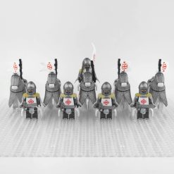 crusades-mounted-holy-sepulchre-knights-armored-warhorse-minifigure-set-of-10pcs-with-assortment-of