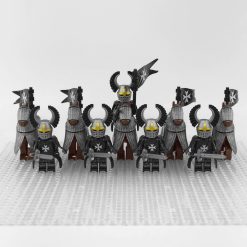 crusades-mounted-knights-hospitallers-armored-warhorse-minifigure-set-of-10pcs-with-assortment-of