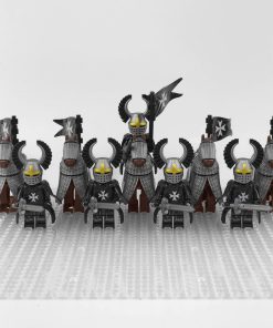crusades-mounted-knights-hospitallers-armored-warhorse-minifigure-set-of-10pcs-with-assortment-of