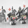 crusades-mounted-knights-templars-armored-warhorse-minifigure-set-of-10pcs-with-assortment-of