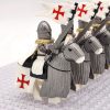 crusades-mounted-knights-templars-armored-warhorse-minifigure-set-of-10pcs-with-assortment-of