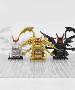 Batman Hellbat Heavy Armour White Black Gold Minifigure Set 3pcs