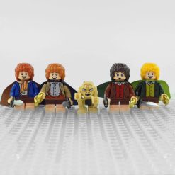 Lord the Rings Hobbits the Shire Frodo Sam Merry Pippin Gollum Minifigure Set 4pcs