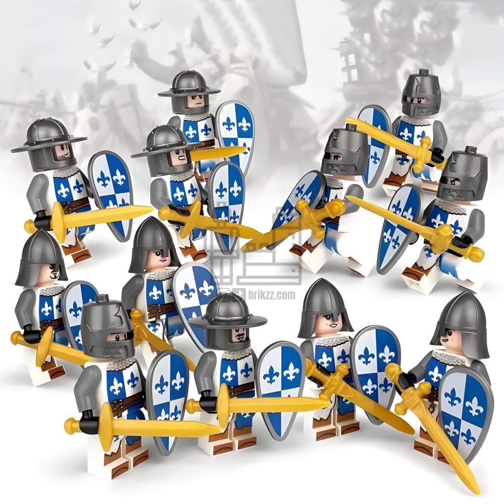 french-fleur-de-lis-medieval-castle-knights-minifigure-set-of-12pcs