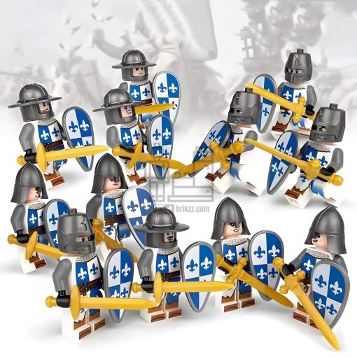 french-fleur-de-lis-medieval-castle-knights-minifigure-set-of-12pcs