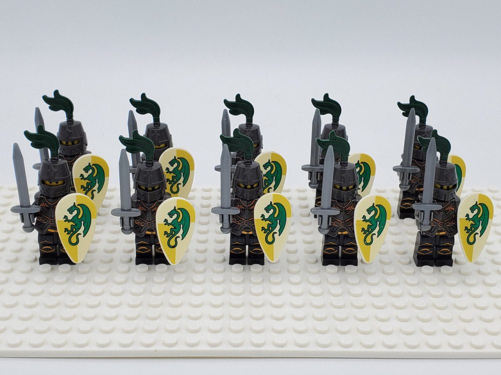 Green Dragon Knights Style 1 Minifigure Set of 10pcs