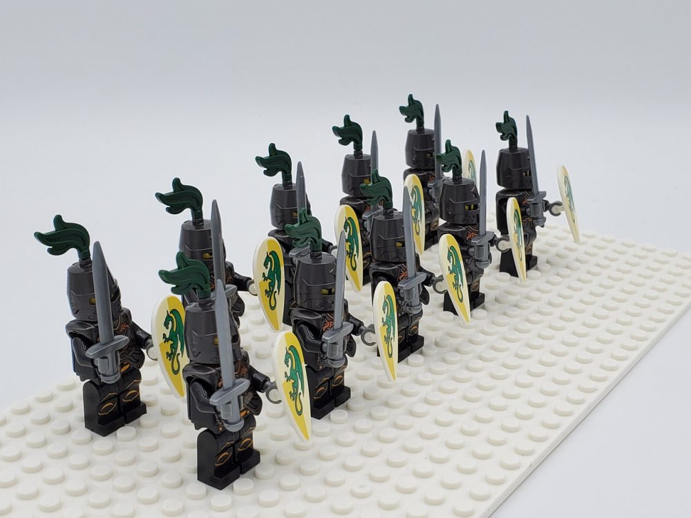 Green Dragon Knights Style 1 Minifigure Set of 10pcs - Image 3