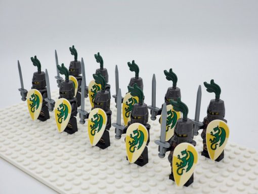 Green Dragon Knights Style 1 Minifigure Set of 10pcs - Image 3