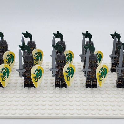 Green Dragon Knights Style 1 Minifigure Set of 10pcs