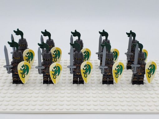 Green Dragon Knights Style 1 Minifigure Set of 10pcs