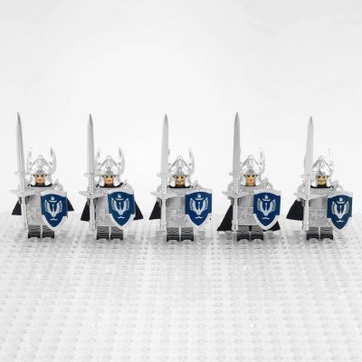Lord the Rings Dol Amroth Two Hand Swordsmen Soldiers Numenor Minifigures Set 5pcs