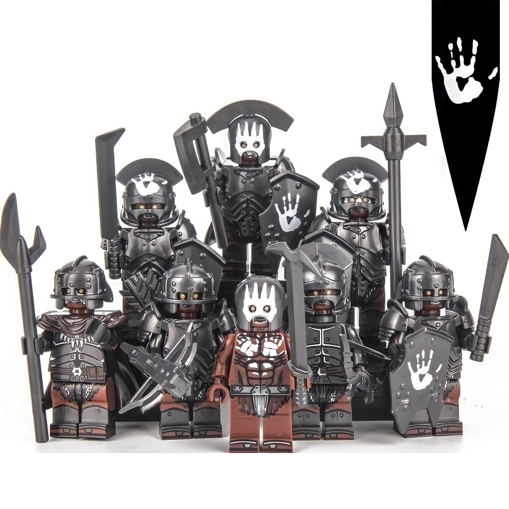 Lord the Rings High Elves vs Uruk Hai Minifigure Set 16pcs - Image 2