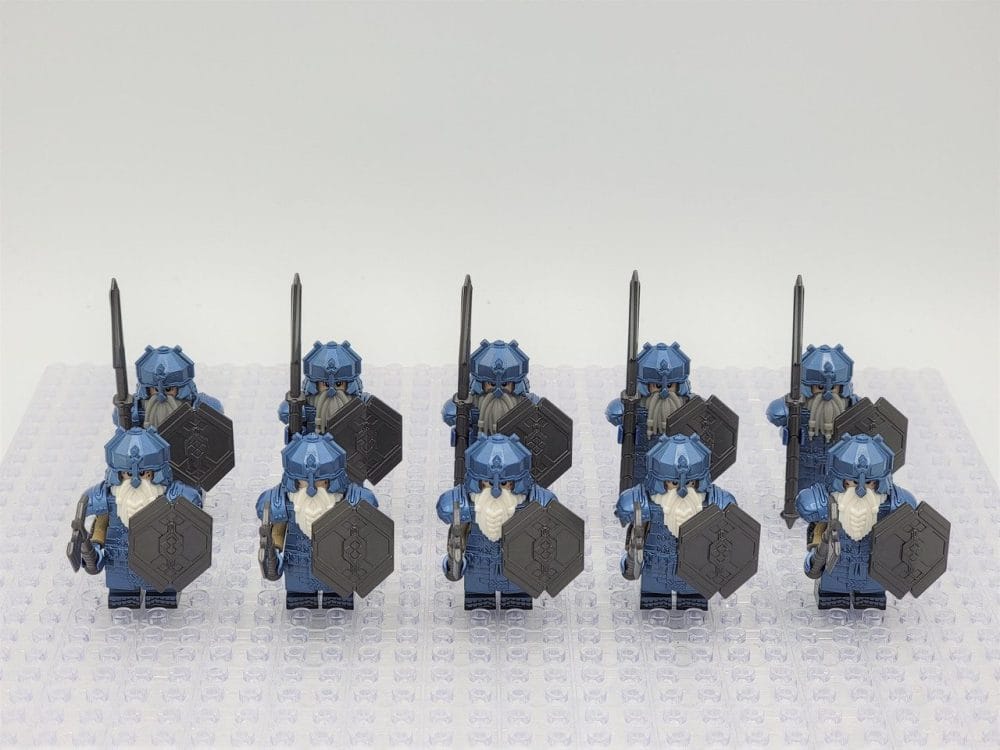 Lord the Rings Erebor Dwarves Cobalt Armour Minifigure Set 10pcs
