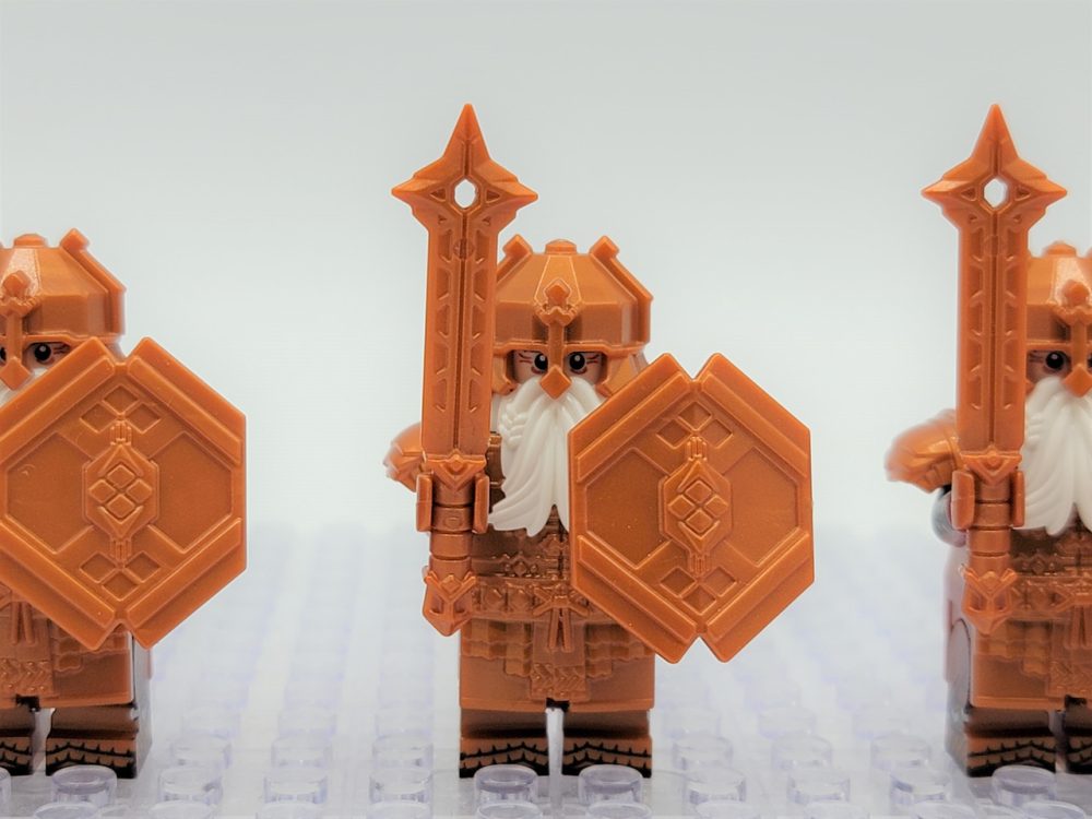 Lord the Rings Erebor Dwarves Copper Armour Minifigure Set 10pcs - Image 6