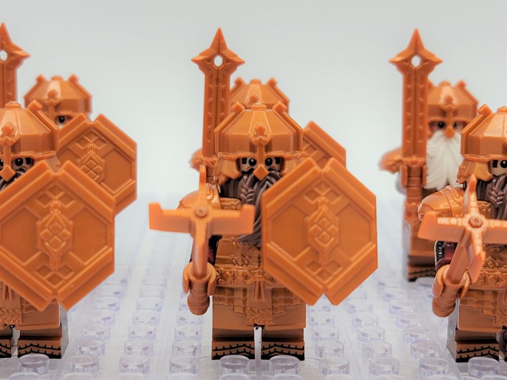 Lord the Rings Erebor Dwarves Copper Armour Minifigure Set 10pcs - Image 4
