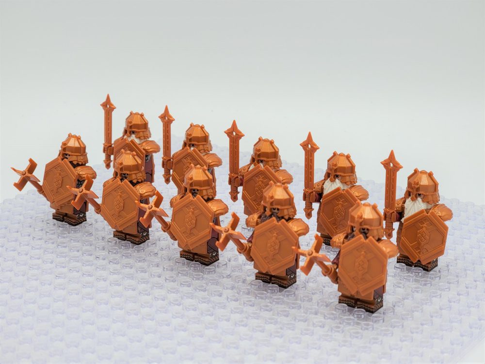Lord the Rings Erebor Dwarves Copper Armour Minifigure Set 10pcs - Image 3