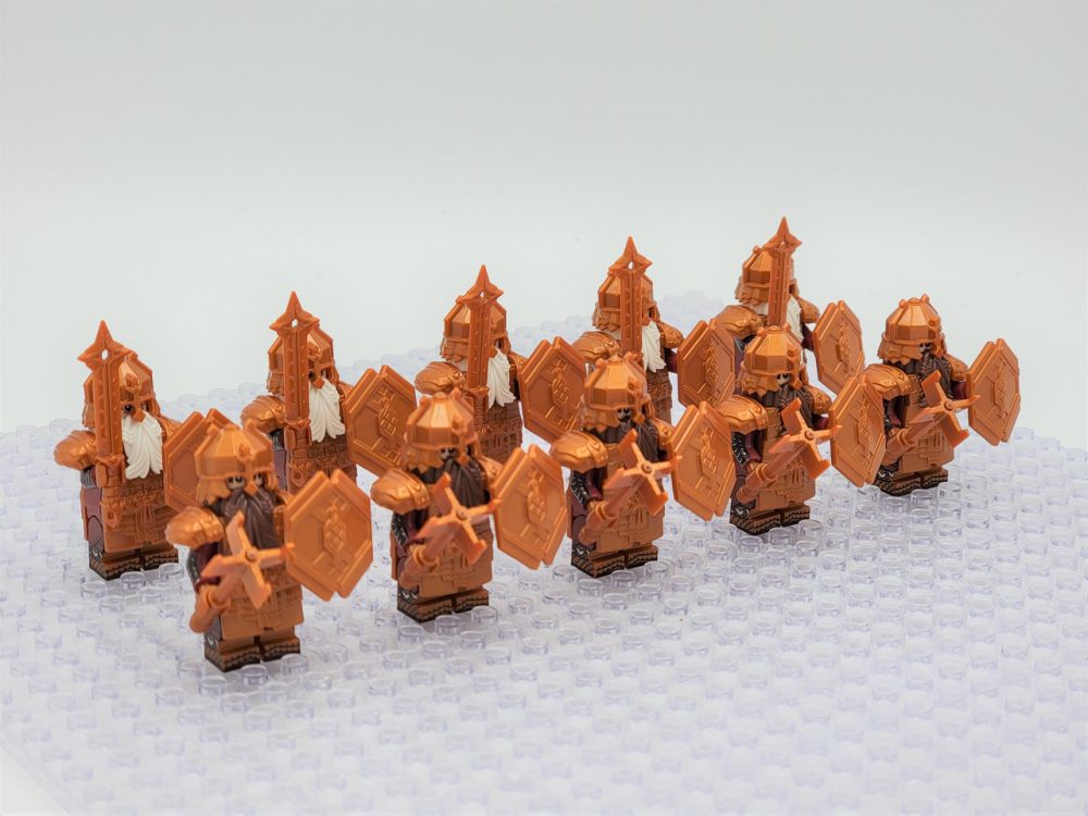 Lord the Rings Erebor Dwarves Copper Armour Minifigure Set 10pcs - Image 2