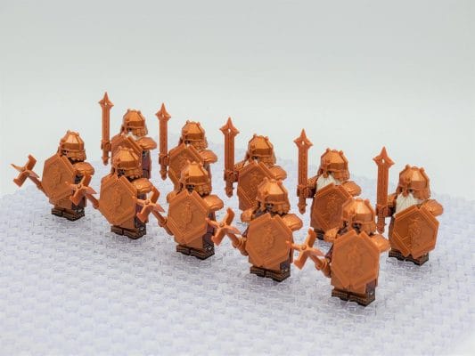 Lord the Rings Erebor Dwarves Copper Armour Minifigure Set 10pcs - Image 3
