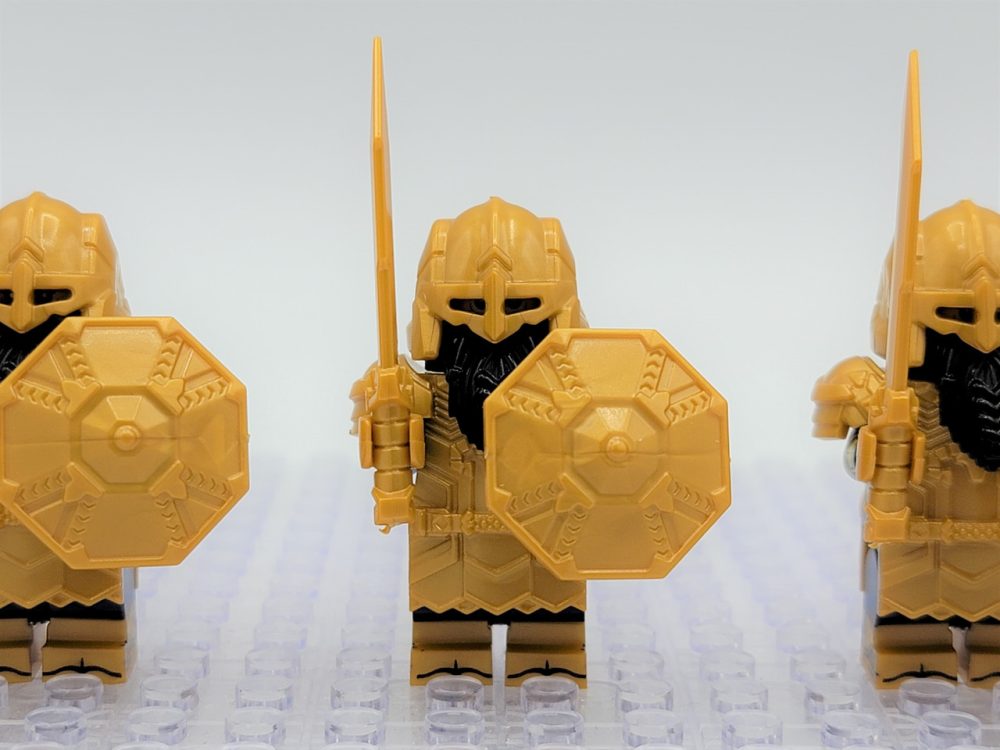 Lord the Rings Erebor Dwarves Gold Armour Minifigure Set 10pcs - Image 4